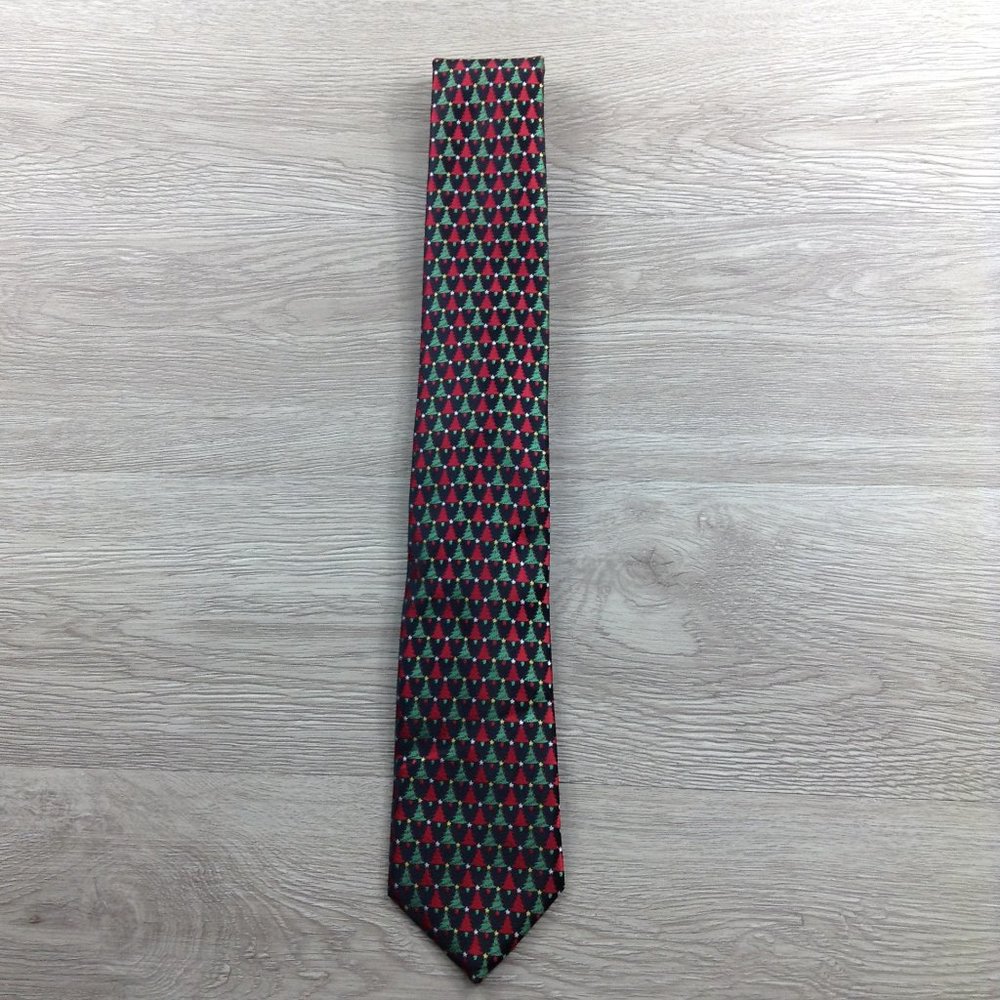 Hallmark Black Christmas Trees Tie